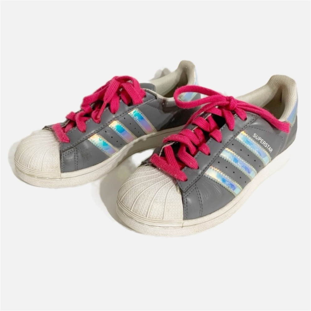 adidas Originals Superstar mi adidas Custom Grey Iridescent Sneakers Women’s 5.5